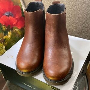 SORELLA VITA Brown Ankle Boots with Elastic Panels